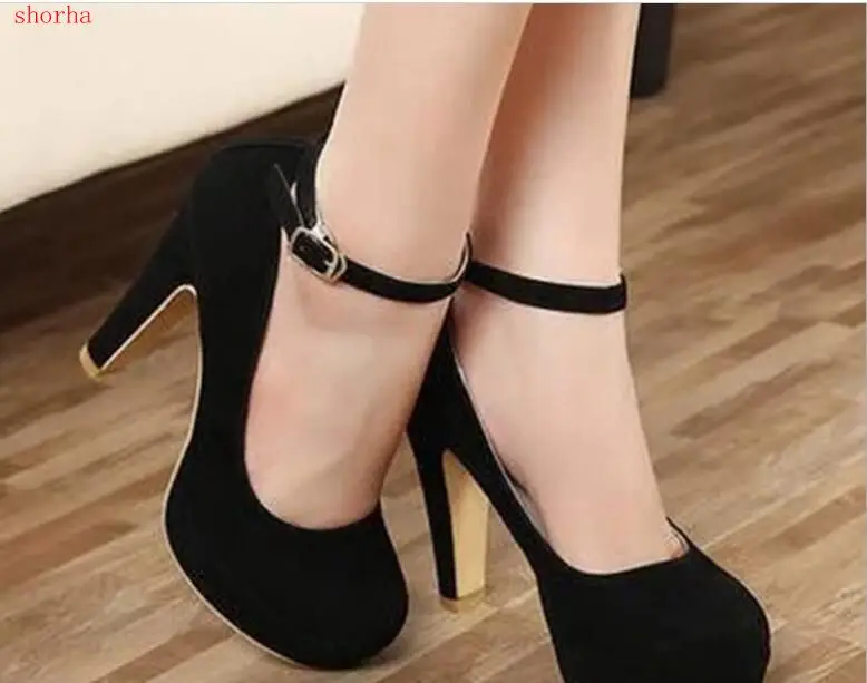 Fashion Red black woman Pumps autumn thick heel shoes high-heeled shoes female the trend of ultra high heels female shoes