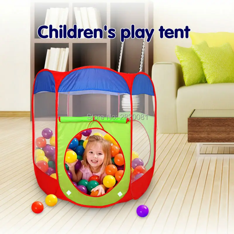 hexagonal column children's play tent ocean ball beach pool,kid's castle outdoor indoor Portable Foldable wild meal toy house