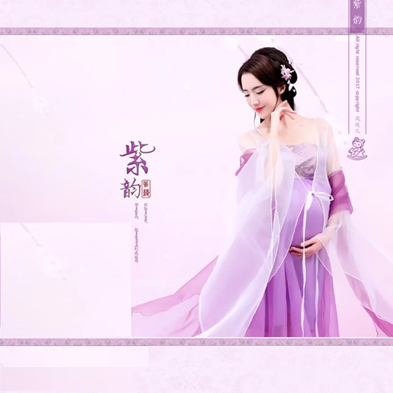 Zi Yun Purple Tang Dynasty Princess Costume Hanfu Pregnancy Mum Thematic Photography Costume Stage Performance Hanfu