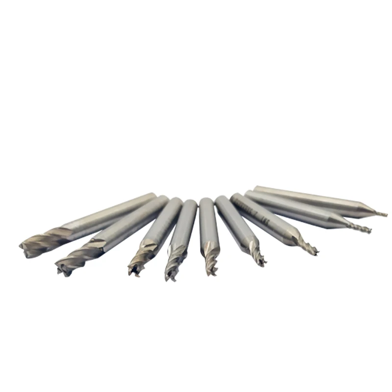 4 flute HSS tool straight shank aluminum tool set 1.5 / 2 / 2.5 / 3 / 3.5 / 4 / 4.5 / 5 / 6 mm