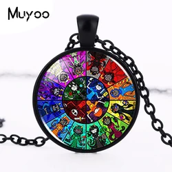 Steampunk New farm God Wheel gioco Comic collana pendente gioielli con ciondoli Cosplay Anime donna uomo catena best friends regalo HZ1