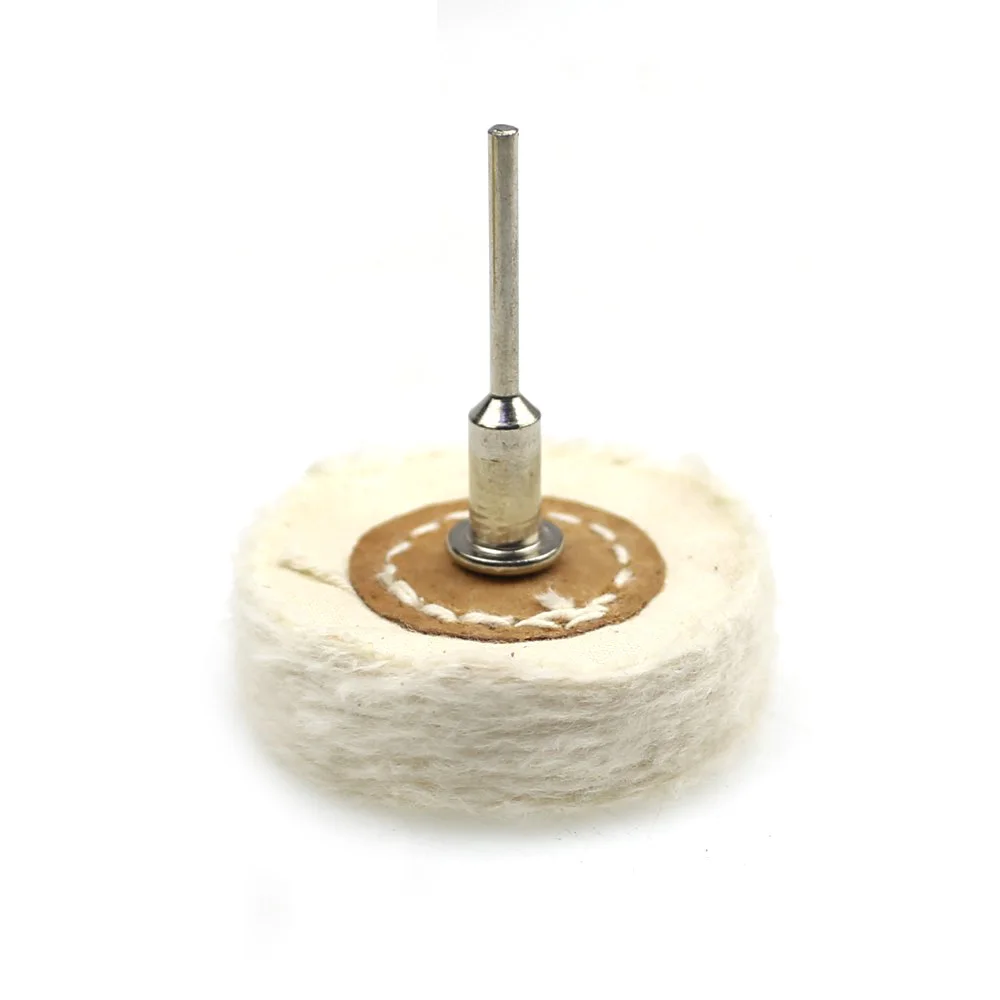 1 piece 3mm Shaft Mounted Flap Cotton Cloth Buffing Wheel for Jewelry Metal Mirror Polishing Mini Drill Rotary Power Tools