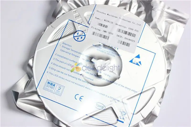 100pcs WS2812B Built-in WS2811IC 5050 SMD 4pin Individually Addressable Digital RGB LED Chip DC5V