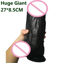 27*8.5CM Realistic Giant Dildo with Suction Cup Super Huge Long Thick Dildo Women Soft Penis Anal Butt Plug Sex Toys for Woman