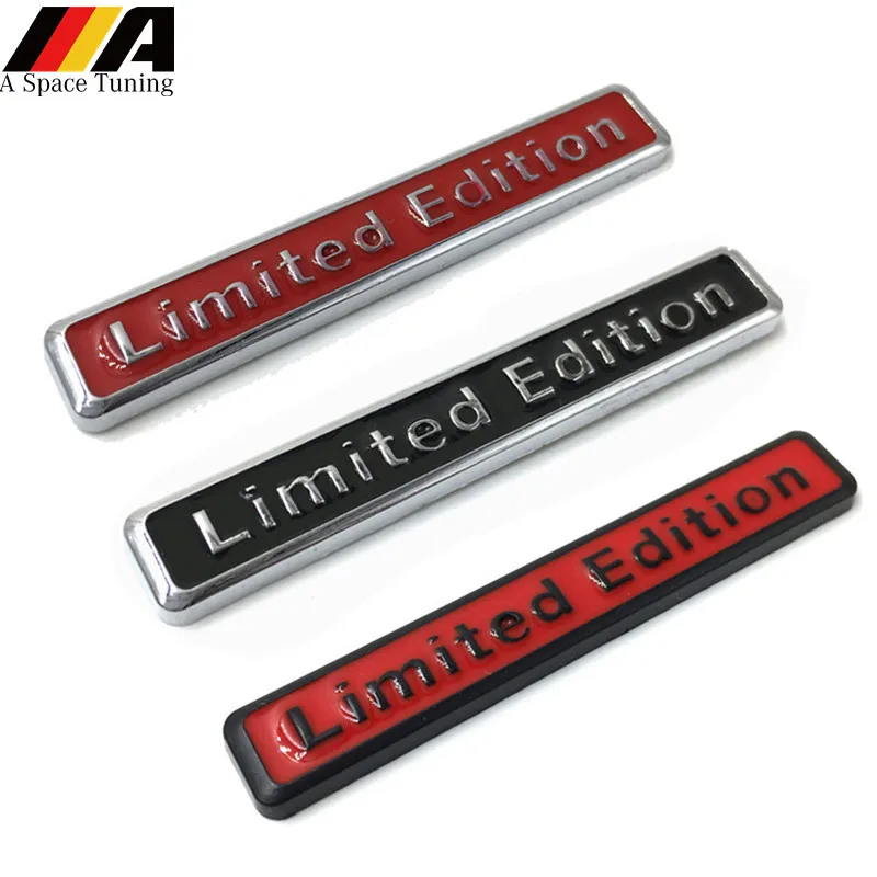 Black/Red 3D Metal Chrome Limited Edition Auto Car Sticker Badge Decal Motorcycle Stickers Emblem for Suzuki Honda Kawasaki KIA