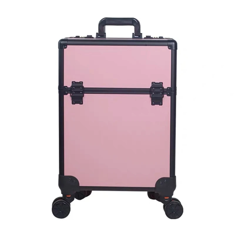 Frauen Neue upgrade Trolley Kosmetische fall Koffer auf Rädern, Nägel Make-Up Toolbox, Männer Multifunktions Schönheit Box Roll Gepäck