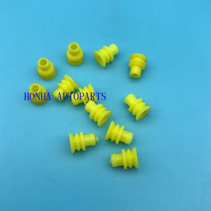 Free shipping 100 pcs/lots yellow rubber seal For 8 pin waterproof sealed connector  3A0973834 3A0 973 834