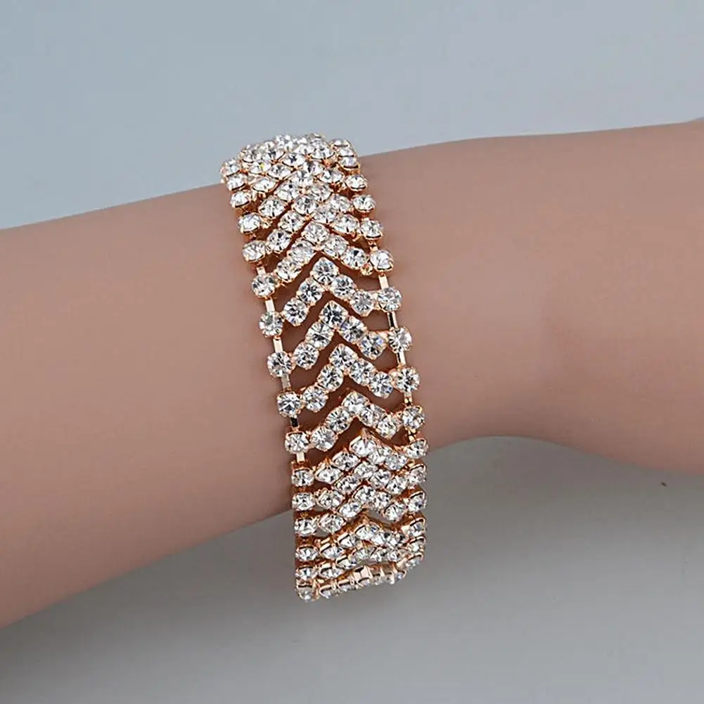 women\'s Bracelet Elegant Rhinestone Crystal Chain Female Jewelry Accessories