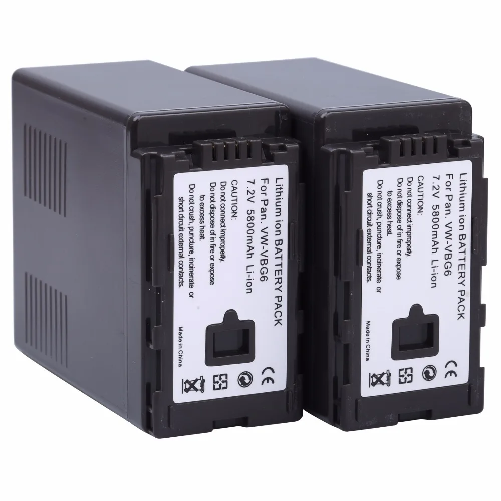 3Pcs VW-VBG6 VBG6 rechargeable Battery Camera Batteries for Panasonic AG-HMC154ER AG-HMC154GK AG-HMC154P AG-HMC155 AG-HMC155GK