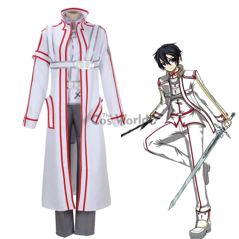 Espada arte on-line cavaleiros de sangue kirigaya kazuto kirito uniforme roupas anime personalizar trajes cosplay
