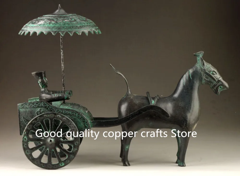 

Collection Handmade Bronze Vivid Unique Horsedrawn Wagons Statue