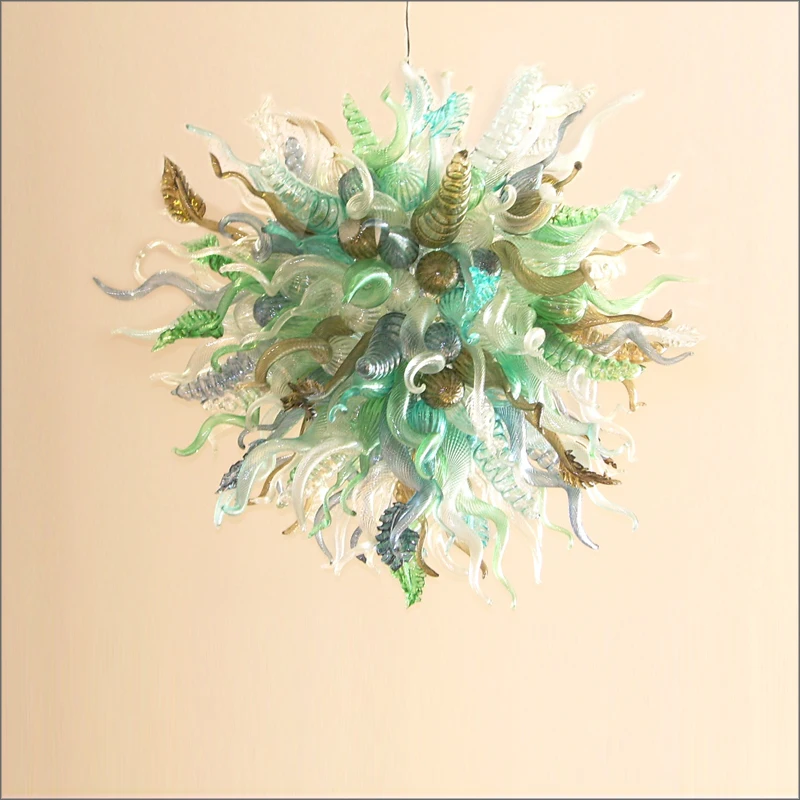 

Vintage Office Home Lighting Turkish Style Art Decor Blown Glass Chandelier Modern Crystal LED AC