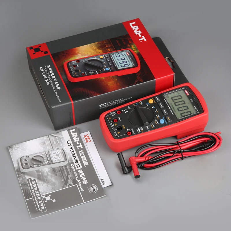 UNI-T UT139A True RMS Digital Multimeter Auto Range AC/DC Amp/Volts Ohm Tester with Data Hold, NCV,and Battery Test