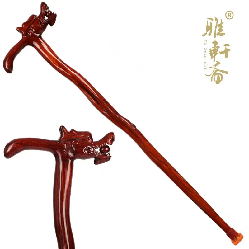 Old mahogany wood stick stick TZ Zhai stick old wooden crutch crutches leading the elderly