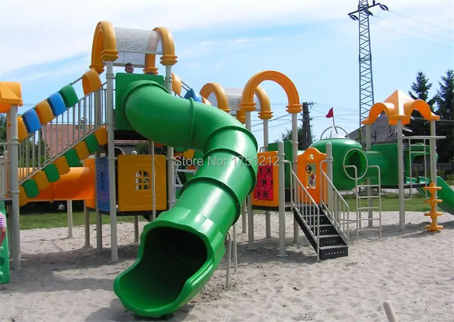 Galvanized Steel Anti-rust Large Outdoor Playground CE Certificated Children Combined Slide Safety Play Structure