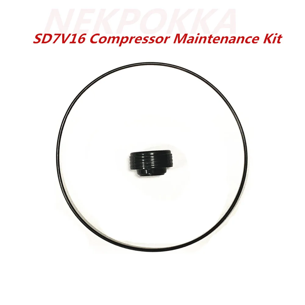 Kit de mantenimiento de compresor SD7V16, junta tórica de compresor SD7V16 con sello de aceite, kit de reparación de compresor