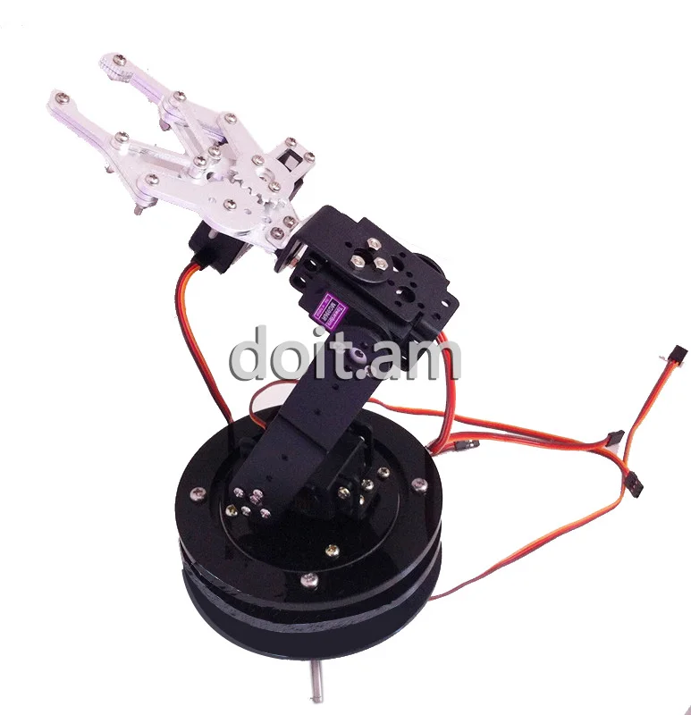 

SZDOIT New 4-Axis Metal Mechanical Arm Rotating Base 4 DOF Robot + 4 Pcs Servo Diy Multi-function Robot