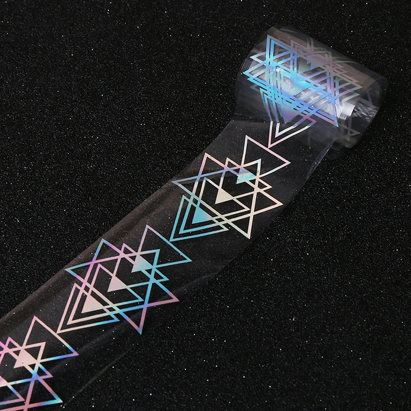 4*100cm/pc Nail Foil Negative Space Geometry Laser Elegant Starry Paper Manicure Nail Art Transfer Sticker