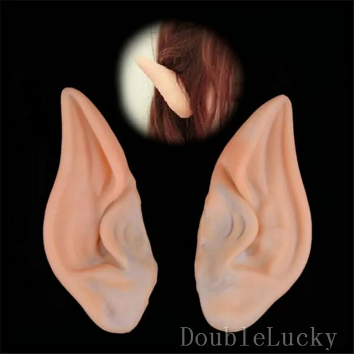 Halloween Party Cosplay Accessories Latex Soft Pointed Prosthetic Wizard Elf Fairy Hobbit Vulcan Spock Alien Costume Tips Ears