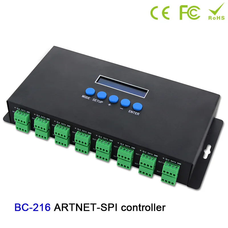 Imagem -06 - Controlador de Led Artnet com 16 Canais com Saída de 2x512 Canais Artnet para Spi Dmx e Luz de Led