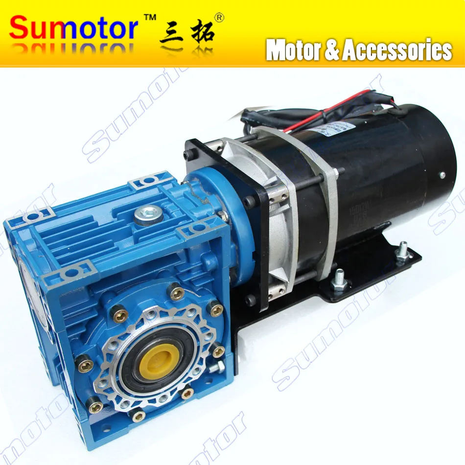 GW650 DC 24V 6 to 120 RPM Ultra low rpm Big torque Huge power Double output Electric worm gear motor DC Motor Durable Lifting