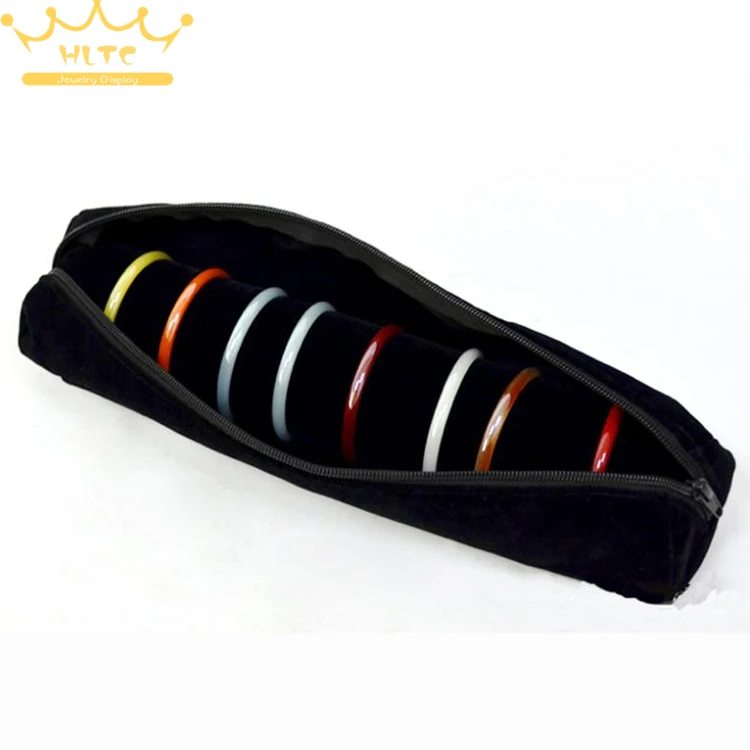 

Velvet Travel Pouch for Watch and Bracelet Portable Jewelry Storage Bag Black Velvet Organizer Bags Jewelry Packaging