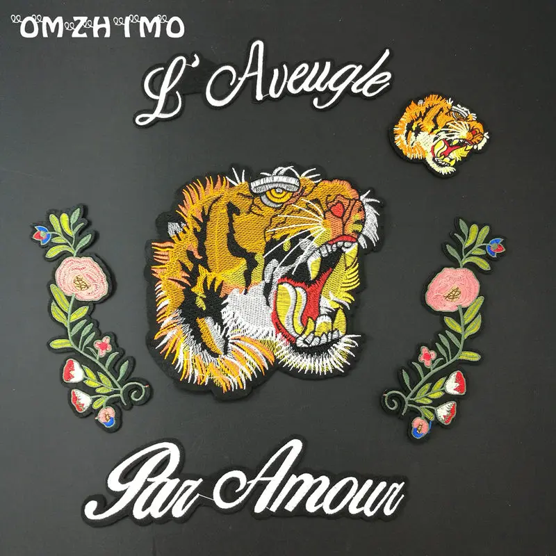 Toppe ricamate per ferro da stiro o cucire su Appliques Patch tigre cartone animato