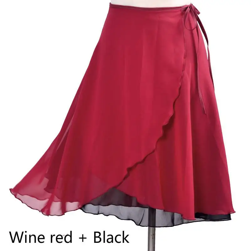 Lange Ballet Dans Rok Volwassen Kinderen Chiffon Dubbele Kleur Bloemenprint Praktijk Turnpakje Tutu Ballerina Vrouwen Ballet Jurk