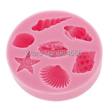 10hole Sea Shell Shape Chocolate Silicon Mold Fondant Cake Decoration Mold