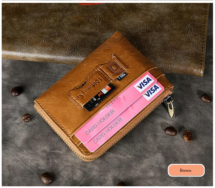 COOL Rfid Blocking Real Leather Coin Purse Men and Women Najwyższej jakości mała mini torebka na monety dla mężczyzn Partmone