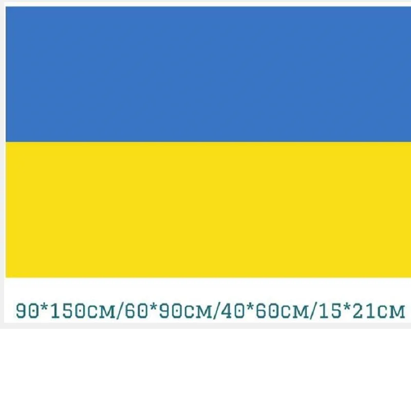 90*150cm/60*90cm/40*60cm/15*21cm Ukraine Flag Large Polyester Ukrainian National Country Flag and Banner Home Decor