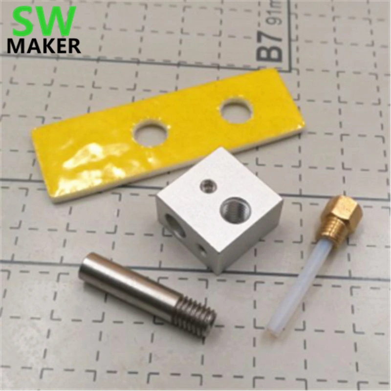 CTC MK8 EXTRUDER hotend kit 0.45mm marked Nozzle ptfe tube throat ceramic block for FOR CTC BIZER REPLICATOR 3D printer