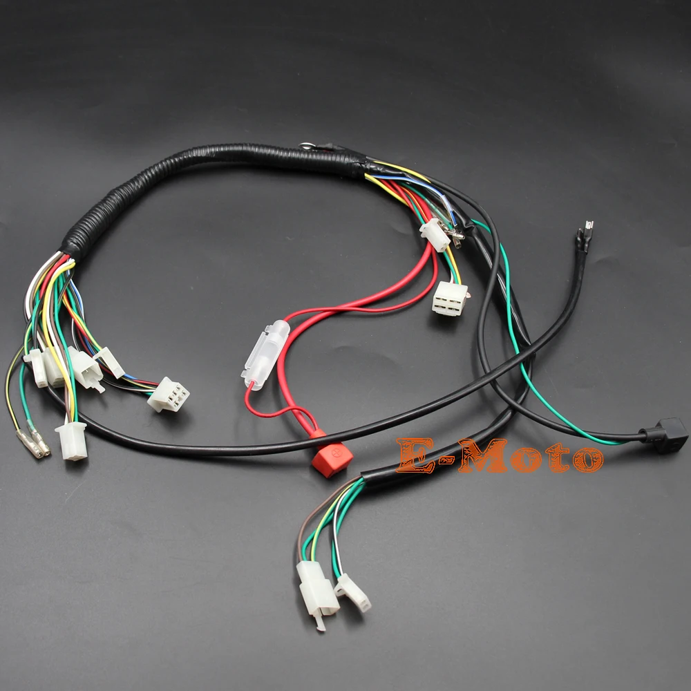 Full Electrics Wiring Harness Solenoid Coil Rectifier CDI Kit For 50cc 70cc 90cc 110cc 125cc 150cc ATV Quad Bike Buggy Go Kart