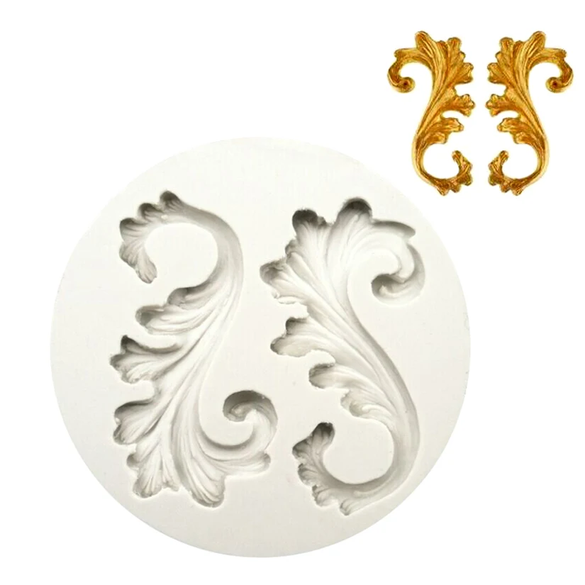 Two Decorative Pattern Silicone Sugarcraft Mould Set, Fondant Cake Decorating Tools