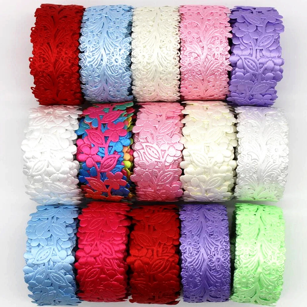 10 Yards 20 Yards  38MM Hollow Lace Embossed Ribbon DIY Handmade Materials Clothing Footwear Accessories Headdress Bows Flowers