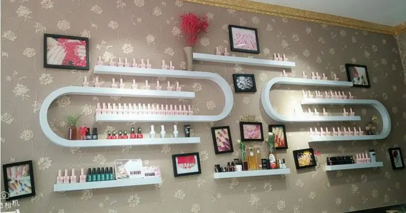 Nail salon nail polish rack display rack wall hanging rack u - shaped nail polish rack