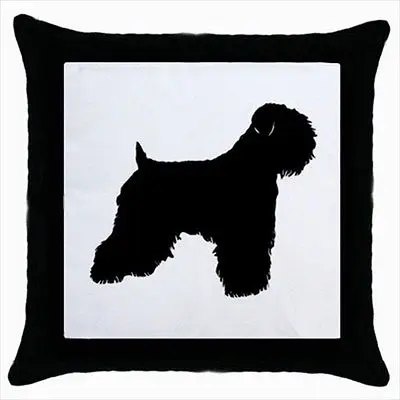 Cute Wheaten Terrier Dog Cushion Cover Dogs Throw Pillow Case Black White Puppy Fawn Pet Animal Decor Gift Two Sides 18