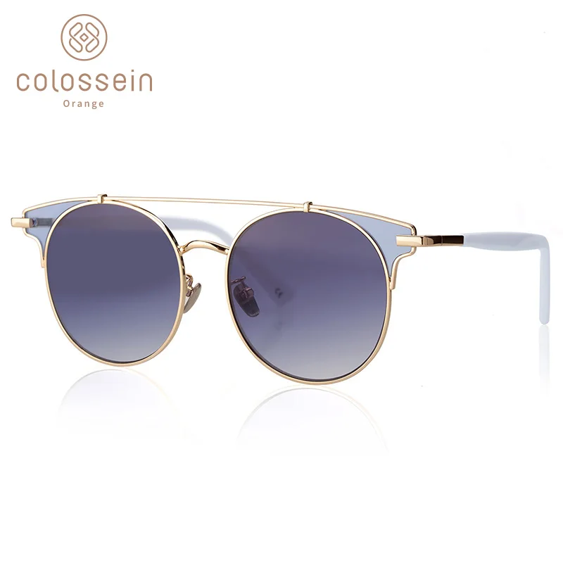 COLOSSEIN Pinglas New Sunglasses Women Cateye Glasses Mirrored UV400 Protection Eyeglasses Fashion Outdoor Sun Glasses Gafas Sol