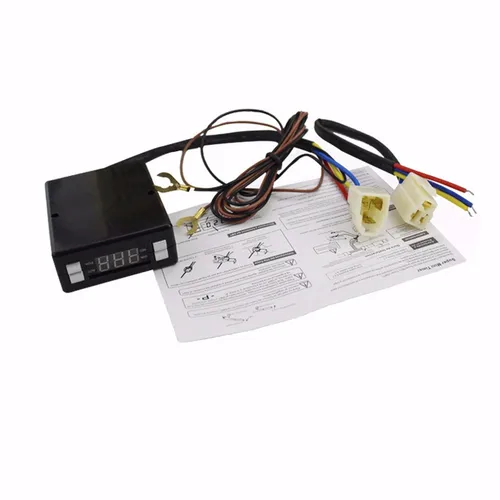 Temporizador Turbo Universal de 12V, mini caja estilo, temporizador Turbo para coche, Color negro/plateado, Led rojo, pantalla Digital/temporizador Turbo