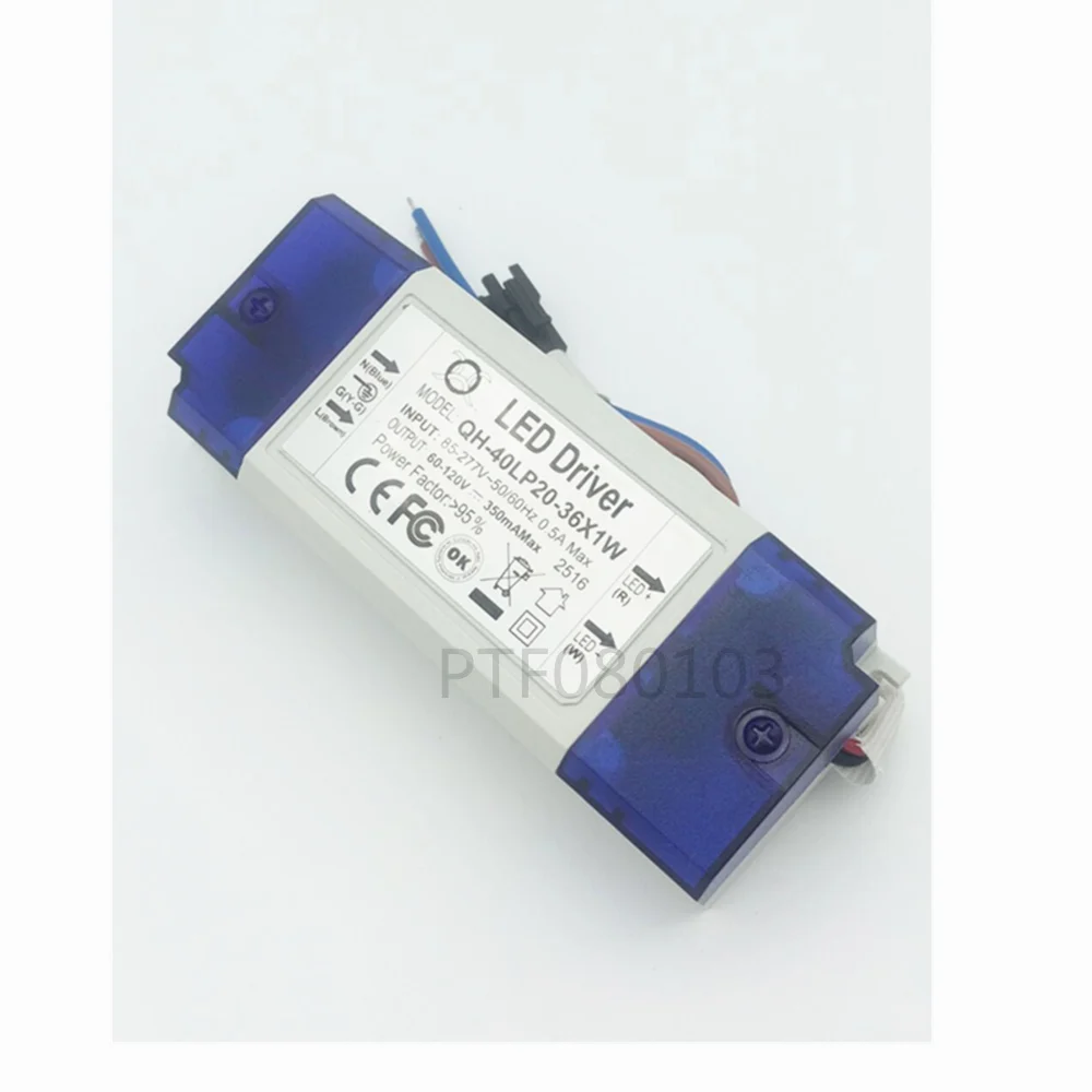 Pilote LED haute puissance 20W 30W 40W 20-36x1W 350mA DC60-120V, alimentation pour projecteur, 1 pièce