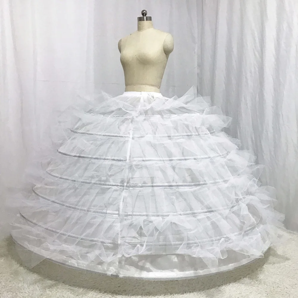 YSF Designer Wedding Petticoat Seven Layer with Hard Tulle for Puffy Wedding Gown