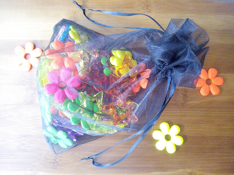 50Pcs 15*20ซม.สีดำOrganza Gift Bagกระเป๋าเครื่องประดับบรรจุภัณฑ์แสดงกระเป๋ากระเป๋าสตางค์สำหรับสร้อยข้อมือ/สร้อยคอเส้นด้ายขนาดเล็กกระเป๋า