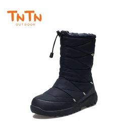 TNTN New Outdoor Winter Hiking Boots Waterproof Boots Warm Fleece Snow Shoes Men Women Thermal Hiking Outdoor Walking Boots