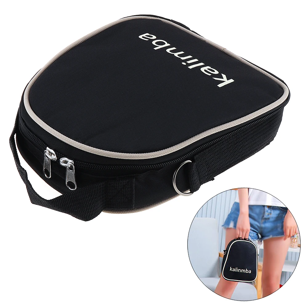 17 / 15 / 10 Key Black Universal Kalimba Storage Bag Thumb Piano Mbira Soft Case Oxford Cloth Inside Cotton Shoulder Bag