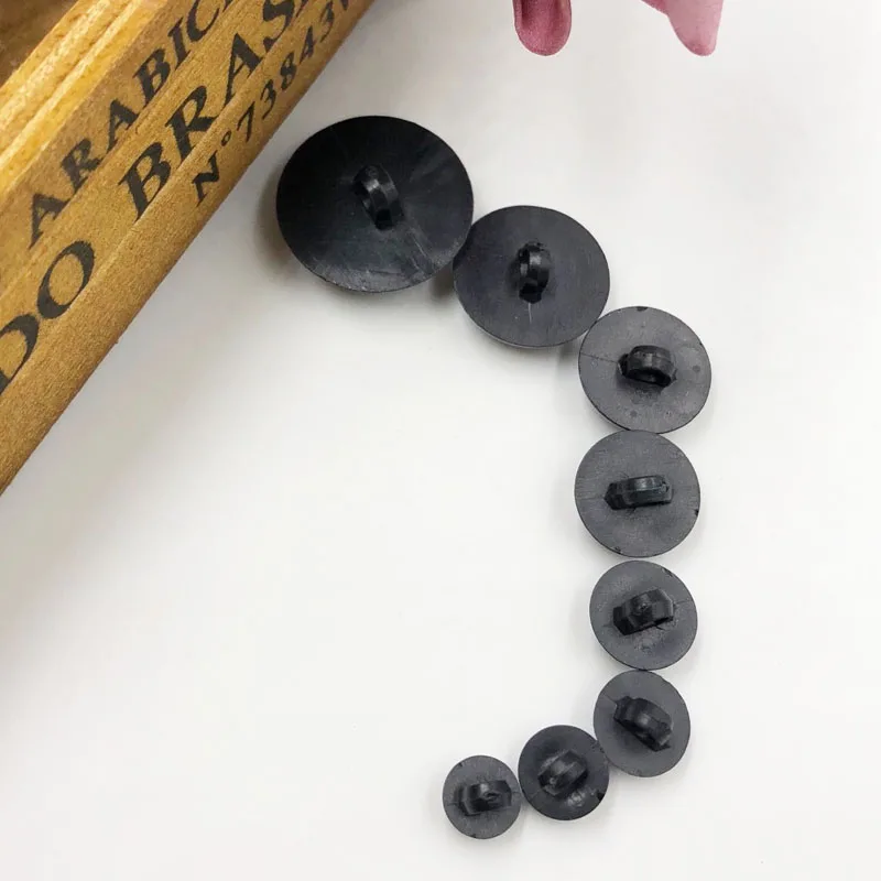 50pcs Mix Black Buttons Plastic For Scrapbooking Half-Pearl Shank Buttons Animal Eyes For Toys DIY Hand Clothing Sewing PH260