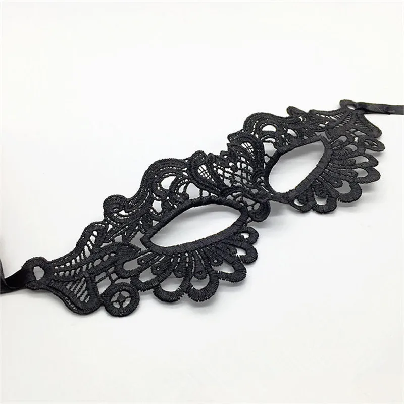 Erotic Lingerie For Women Black Lace Transparent Eye Mask Cosplay Halloween Party Sexy Costumes Sex Products Sex Toys for Woman