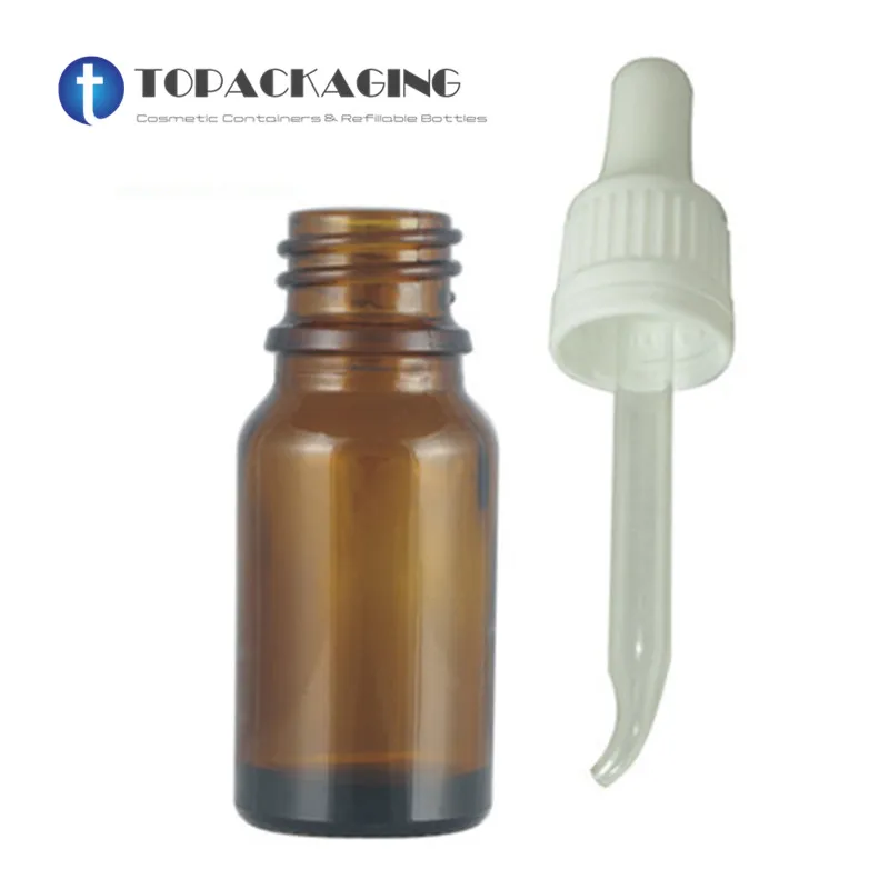 

10ML Dropper Bottle,Amber Glass Makeup Essence Oil Sub-bottling,Empty Cosmetic Liquid Container,Small Sample Vials,200PCS/LOT