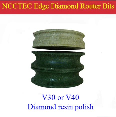 V30 EdgeArt Diamond resin polishing Router Bits FREE shipping | For V profiling of granite edges | coarse or fine polishing