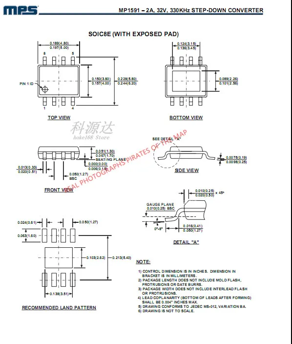 10pcs/lot MP1591DN MP1591DS SOIC8 MP1591 In Stock
