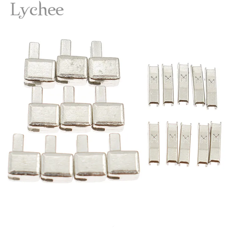 Lychee Leven 10 Sets 3 # Metalen Reparatie Rits Stopper Open Einde Rits Stopper Diy Naaien Rits Accessoires Voor Kleding